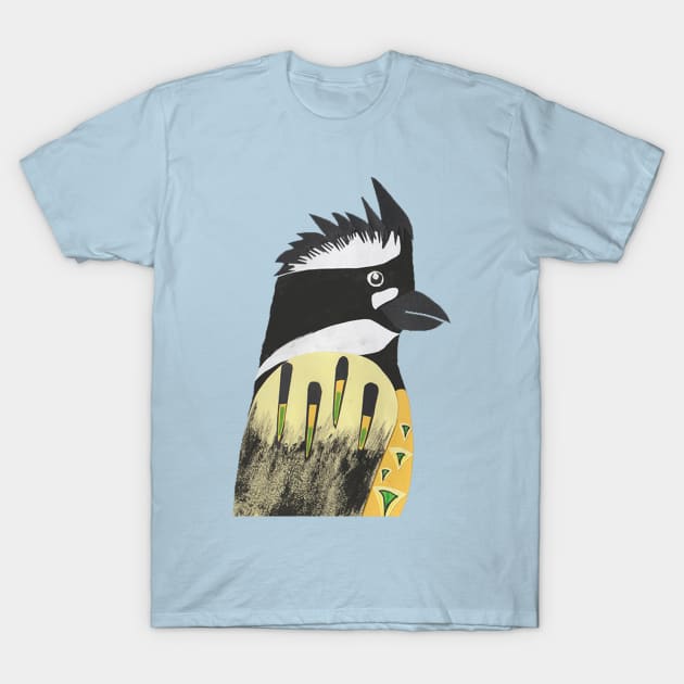 Native Birds of Australia Collage - Set 6 Shrike-tit T-Shirt by chortlzdesigns